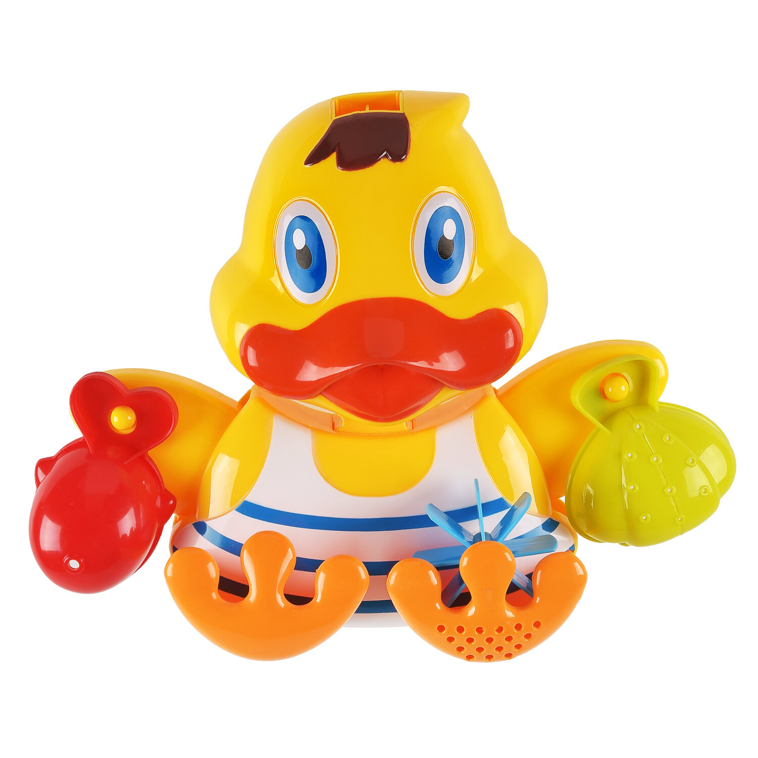 Набор игрушек для ванны ABtoys Веселое купание Утенок-мельница для ванны 3 предмета Junfa Toys - фото №10