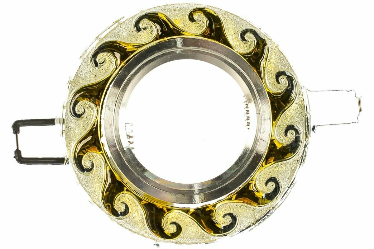 Встраиваемый светильник с LED подсветкой Fametto Luciole DLS-L139 Gu5.3 Glassy/Gold (UL-00003872) - фото №4