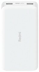 Портативный аккумулятор Xiaomi Redmi Power Bank Fast Charge, 20000 mAh, белый, упаковка: коробка