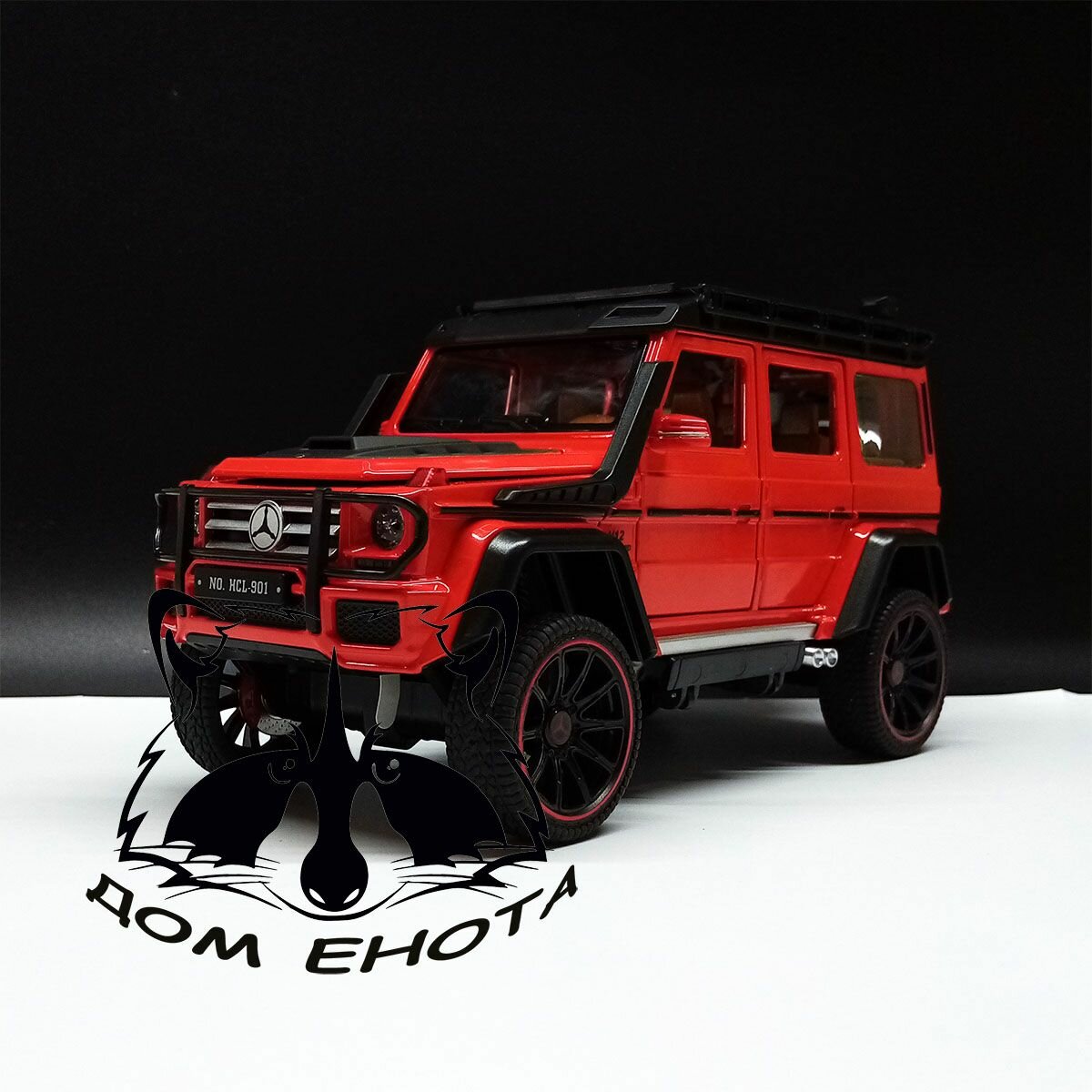 Машинка инерционная Mercedes G-klass Off-Road металлическая модель 1:24 Машина игрушечная Мерседес Гелик внедорожный красный. Товар уцененный