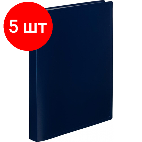 Комплект 5 штук, Папка файловая 40 ATTACHE 055-40Е синий комплект 18 штук папка файловая 40 attache 055 40е синий