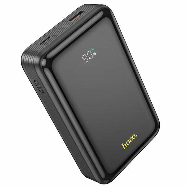 Универсальный Доп. Аккумулятор 20000mAh с дисплеем, Q21A, HOCO, выход: 1 USB (22.5W)+PD (20W), черный