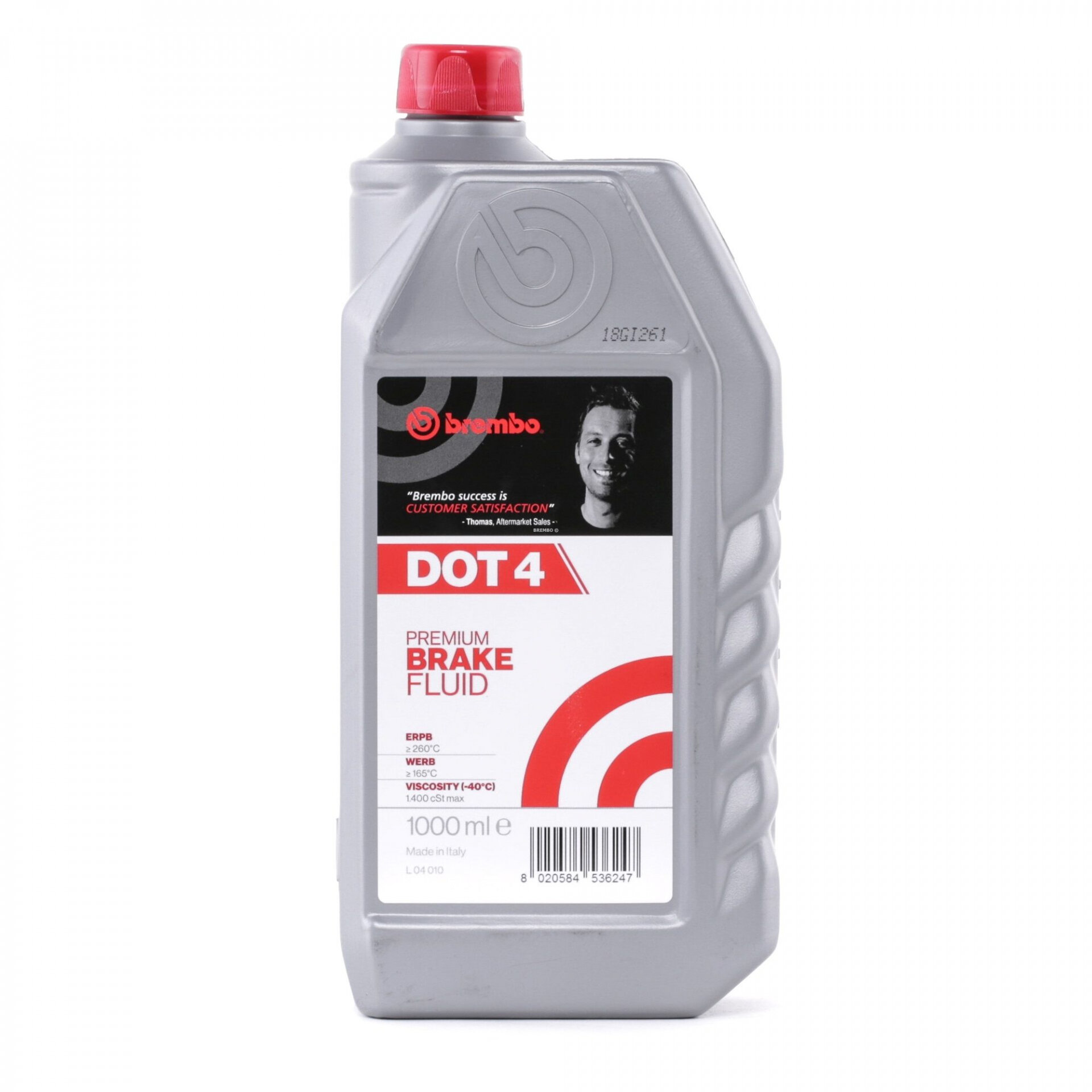 Жидкость тормозная Brembo Brake fluid, DOT-4, 1л