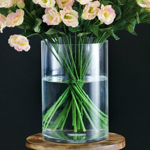 Ваза для цветов и сухоцветов стеклянная декоративная D20xH30 cмК Трубка 200 1990₽