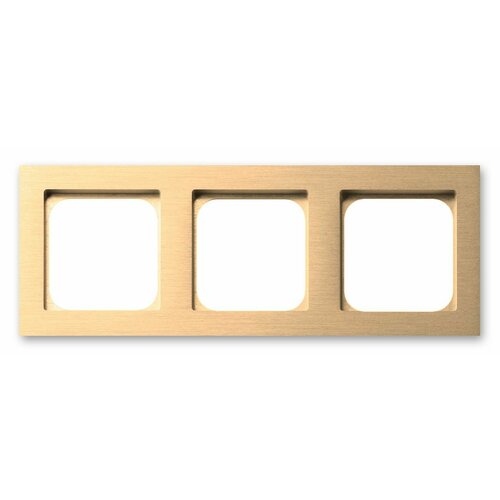 Рамка 3-поста 003-08 Basalte Frame Classic 3-gang, brushed brass, шлифованная латунь, 1 шт.