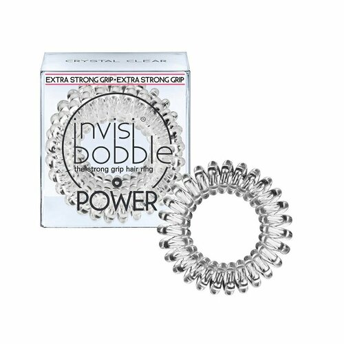 Резинка-браслет для волос POWER Crystal Clear Invisibobble Power Crystal Clear 3 шт