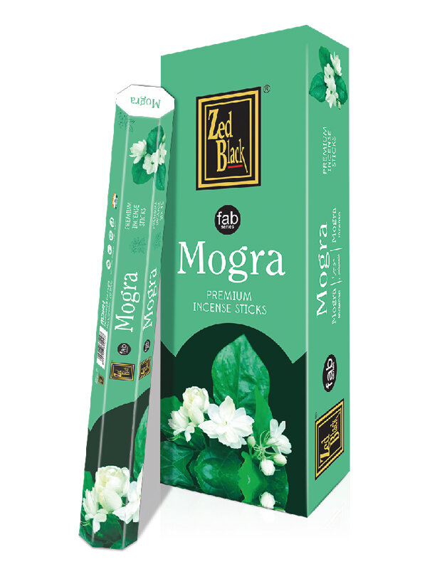 MOGRA fab series Premium Incense Sticks, Zed Black (могра премиум благовония палочки, Зед Блэк), уп. 20 палочек.