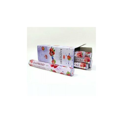 hem incense sticks veer hanuman благовония шри хануман хем уп 20 палочек Hem Incense Sticks RASPBERRY (Благовония малина, Хем), уп. 20 палочек.