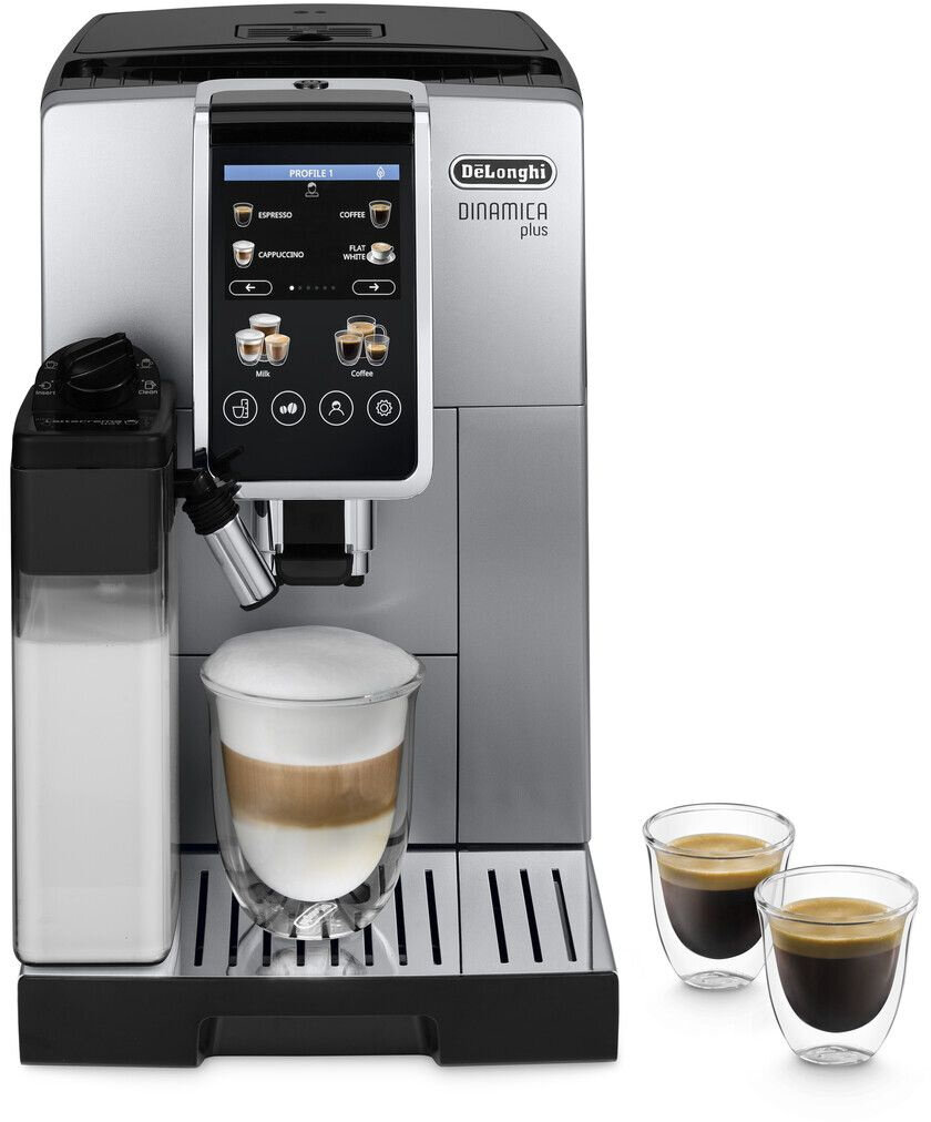 Кофемашина DeLonghi Dinamica Plus EECAM380.85. SB, серебристый/черный