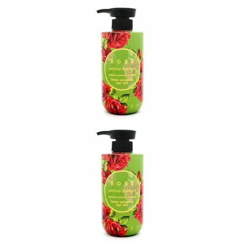 Jigott Шампунь для волос Rose Perfume Shampoo с экстрактом розы парфюмированный 500 мл 2 шт 2154₽