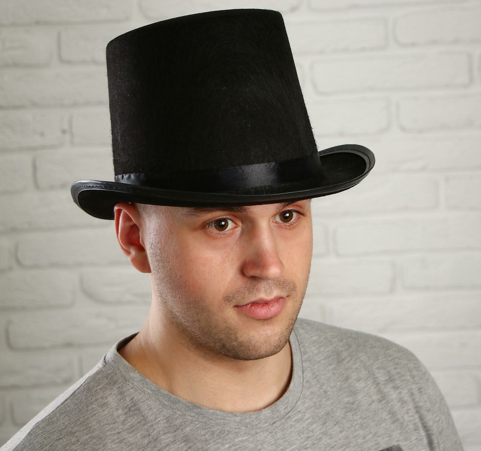 Карнавальная шляпа "Цилиндр", цвет черный 15*25*28 327014