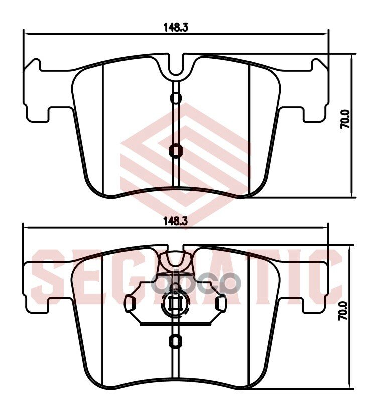 Колодка торм диск пер BMW 1 F20/3 F30/X3 F25 10-, BMW (1 2 3 4 X3 X4)- SEGMATIC арт. SGBP2767