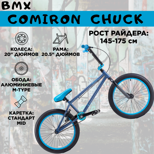 Велосипед BMX 20 COMIRON CHUCK Рама 20.5 indigo blue / рост 145-175