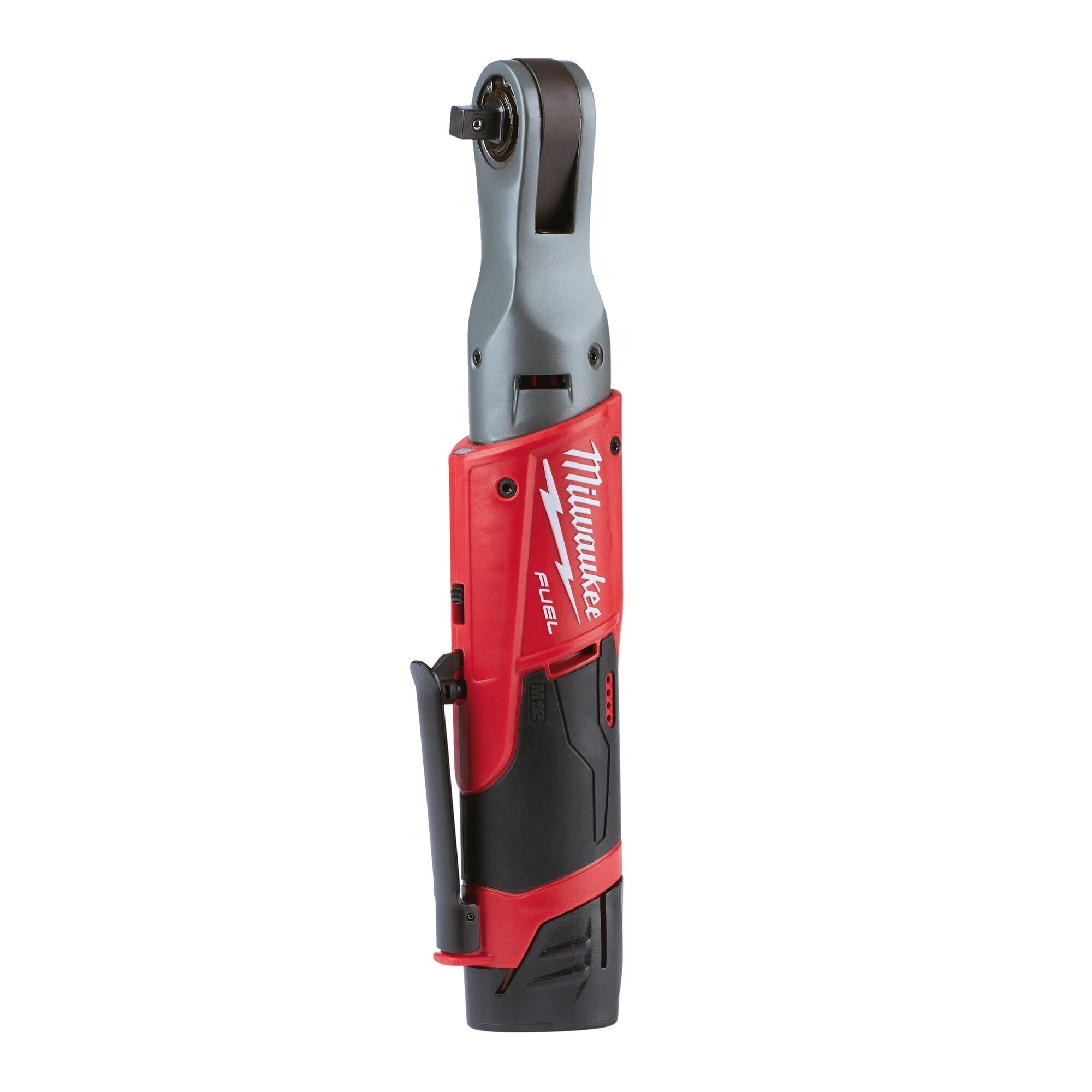 Аккумуляторная импульсная трещотка Milwaukee M12 FIR38-0, 75 Нм, 200 об/мин, с АКБ 2 Ач и ЗУ, в сумке, - фото №1