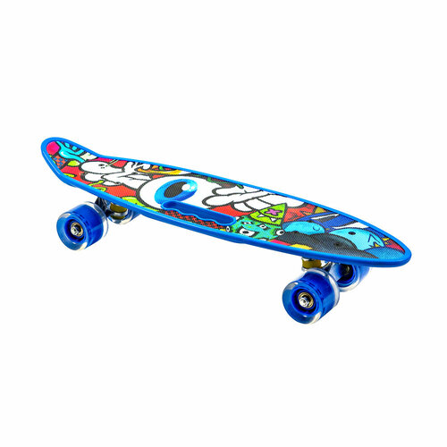 Пенни борд с ручкой SB-156 дека 24 колеса PU Монстры SB-156-KR4 2595₽