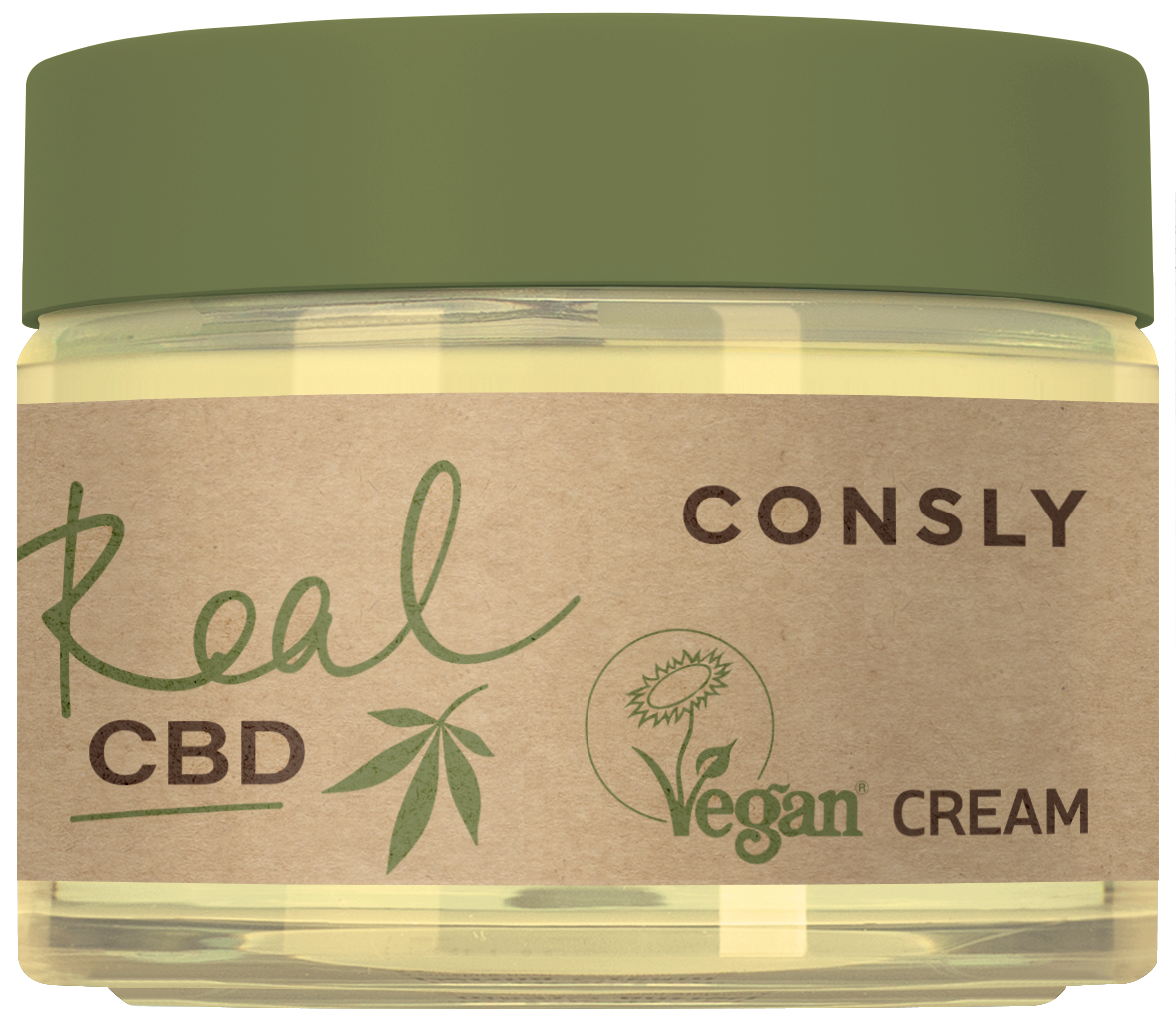 Балансирующий крем Vegan «Real CBD» для проблемной кожи с канабидиолом и растительным скваланом, 50мл, Consly