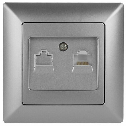 Intro 4-303-03 Розетка информационная RJ45 СУ Solo алюминий 102002000 Б0043384 100 шт 39400₽