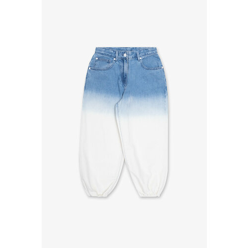 Джинсы Stella McCartney, размер 12, белый, голубой синие широкие джинсовые брюки stella mccartney