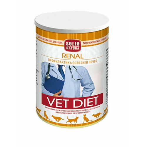 solid natura vet renal диета для кошек влажный 0 34 кг 11044 2 шт Solid Natura VET Renal консервы диета для кошек 340гр