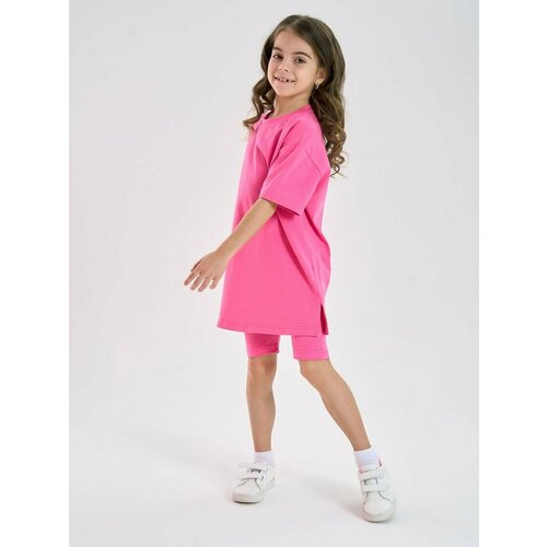 Комплект одежды Веселый Малыш, размер 122, розовый комплект одежды веселый малыш размер 140 фиолетовый