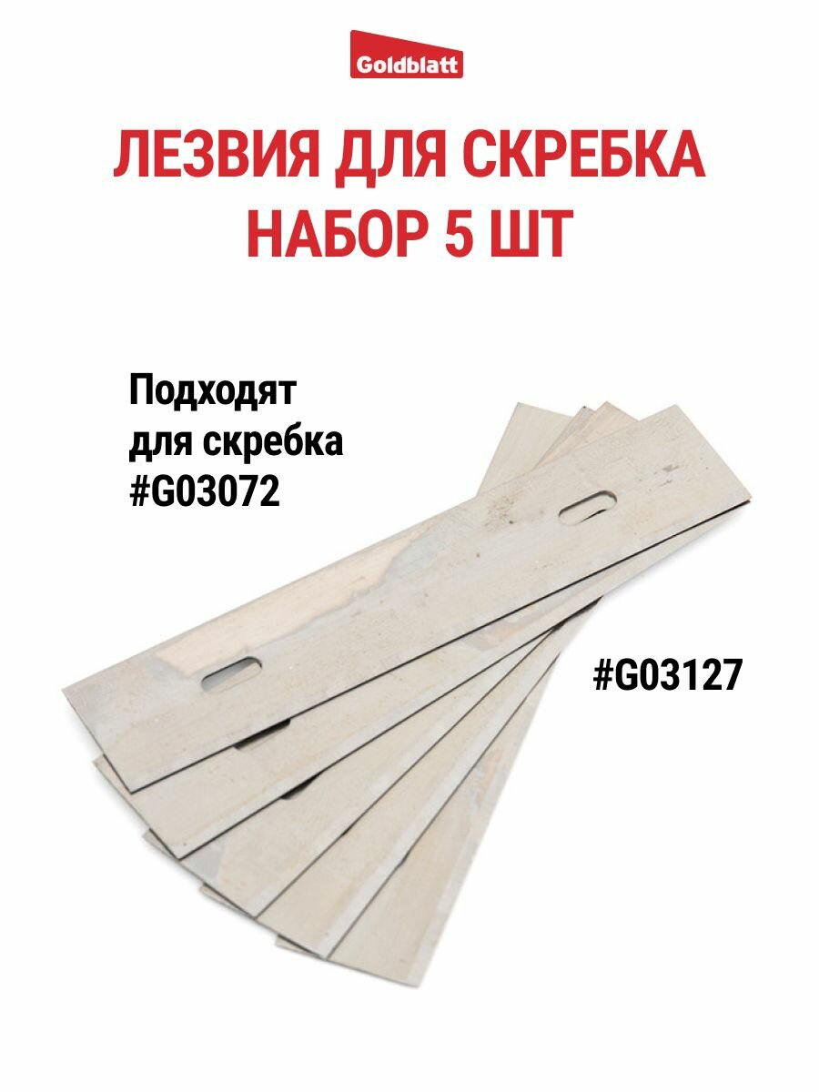 Лезвия для скребка набор 5 шт, G03127