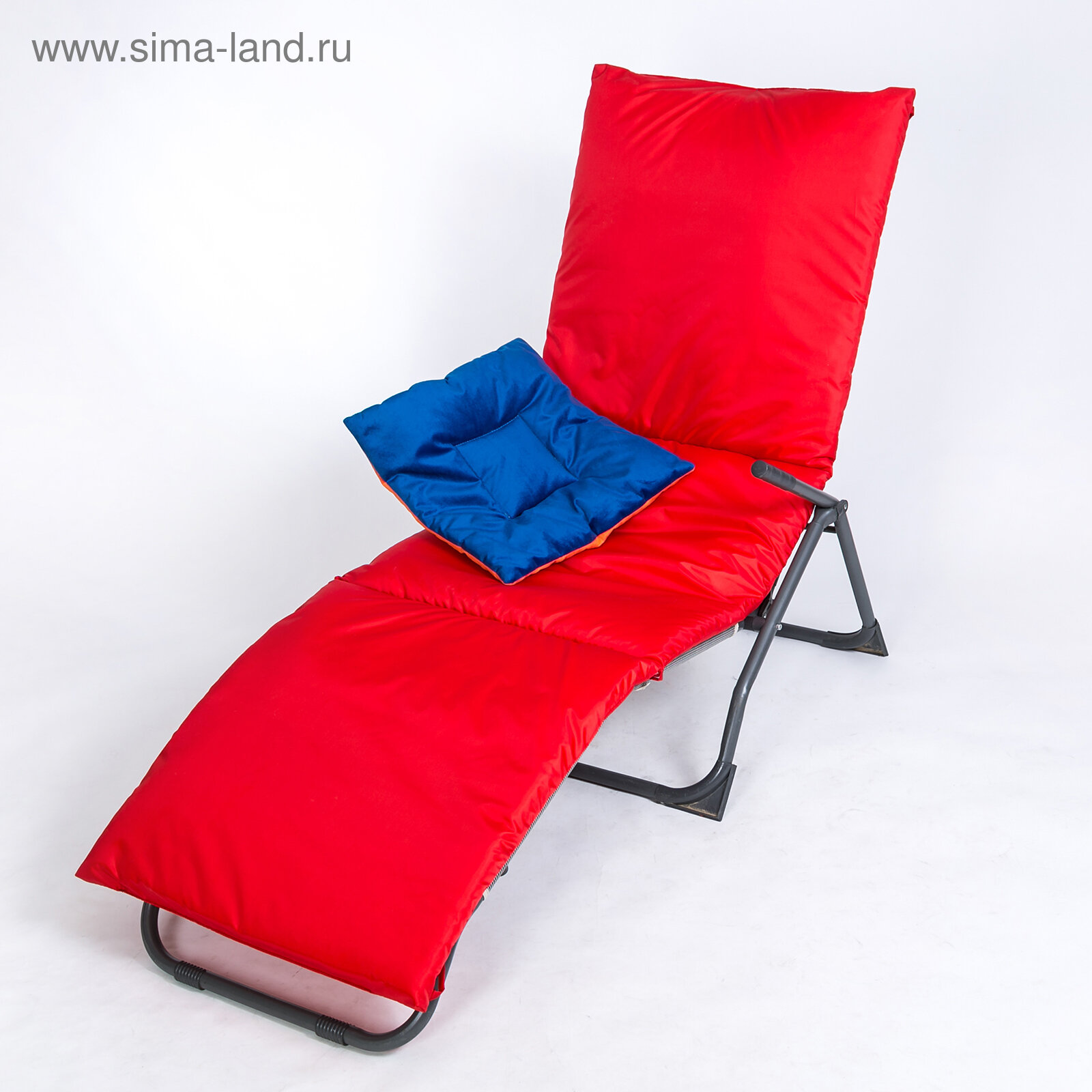 Подушка-матрас водоотталкивающ. 195×63×3.5 см оксфорд 100% пэ красный синтетическое волокно