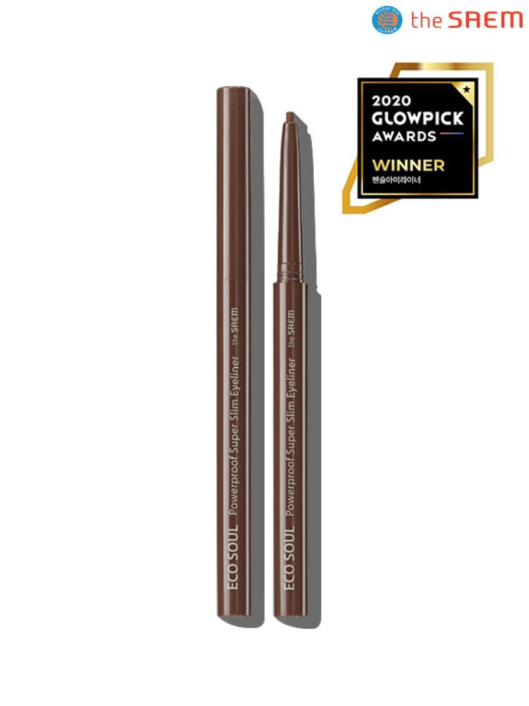 The Saem Подводка для глаз тонкая Eco Soul Powerproof Super Slim Eyeliner BR01 Thrill Brown