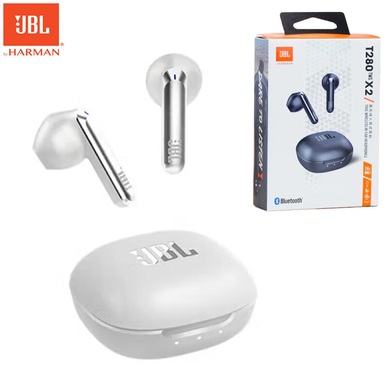 Беспроводные наушники JBL T280 TWS X2 True Wireless In-ear Headphones, цвет: белый