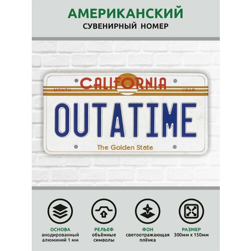 Сувенирный автомобильный номер Америка Япония