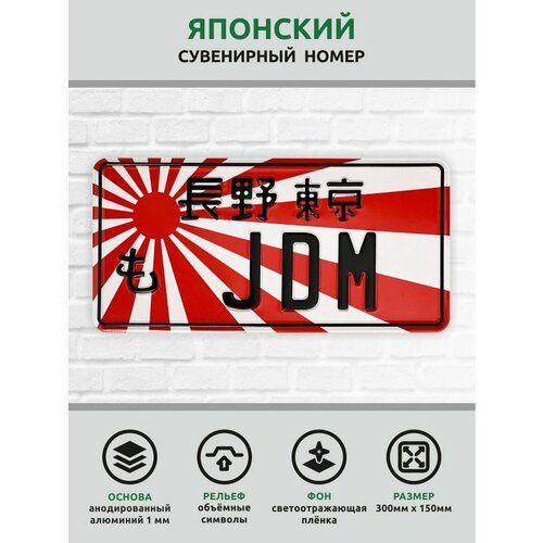 Сувенирный автомобильный номер Америка Япония 1700₽