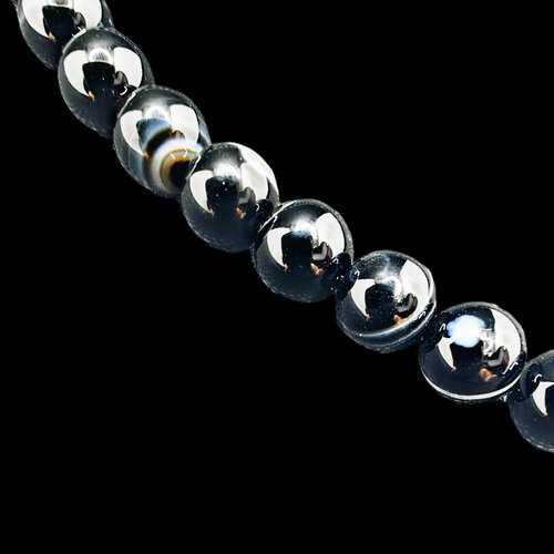 Бразильский агат с полосками бусины шарик 8 мм, 36-38 см/нить, около 47 шт, для браслетов, бус, украшений