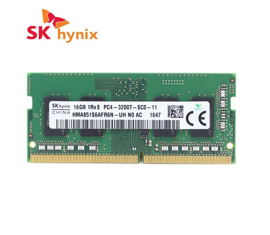 Hynix Оперативная память 16ГБ DDR4 3200 МГц Ноутбук RAM 1x16 ГБ (SK hynix-16GB-DDR4-3200Mhz)