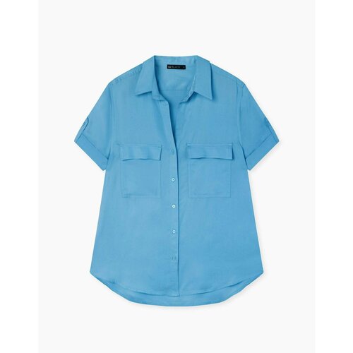 Рубашка Gloria Jeans, размер XL (52-54), голубой рубашка sela размер xl голубой