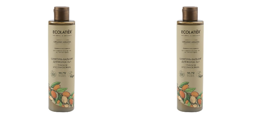 Шампунь-бальзам для волос Ecolatier Green, Organic Argana, Глубокое восстановление, 2 в 1, 350 мл, 2 шт.
