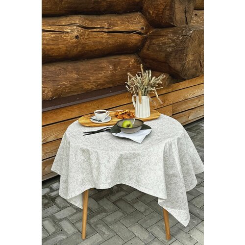 Льняная скатерть Paisley classic, 160*210 см