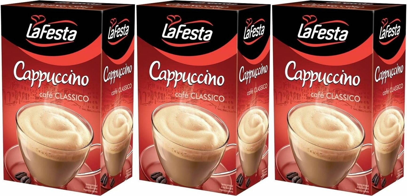La Festa Кофейный напиток Капучино классический, 10 пак х 12,5 г, 3 уп