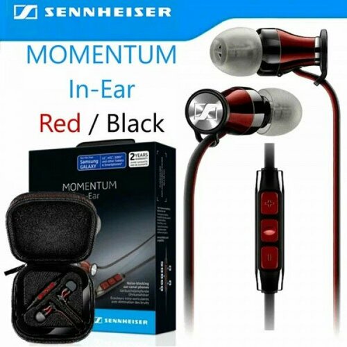 Проводные наушники Sennheiser MOMENTUM In-Ear, red / black sennheiser momentum 2 0 over ear m2 aeg ivory