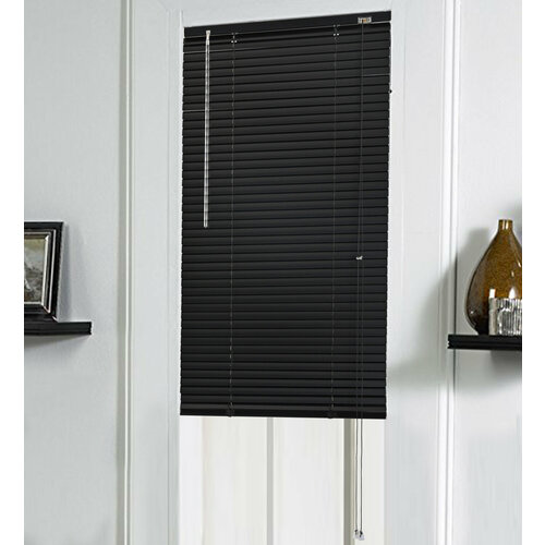 Жалюзи 50x160 см алюминий цвет черный матовый 2930₽