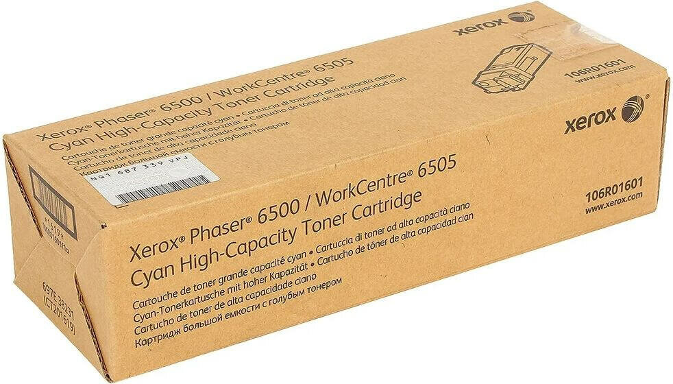 Картридж Xerox 106R01601, 2500 стр, голубой