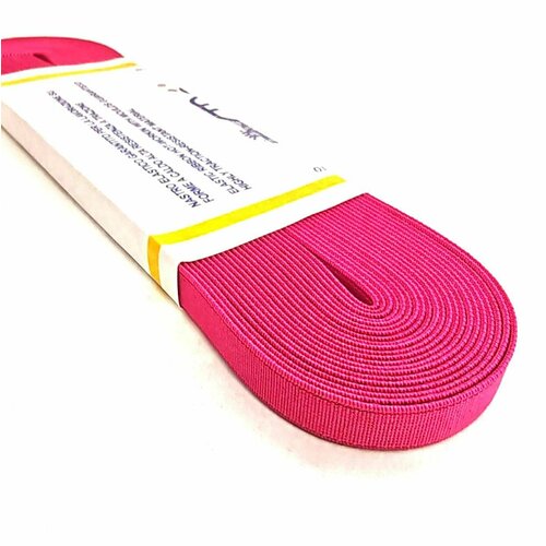 Резинка тканая для одежды обуви ширина 12 мм цвет фуксия 10 метров 399₽