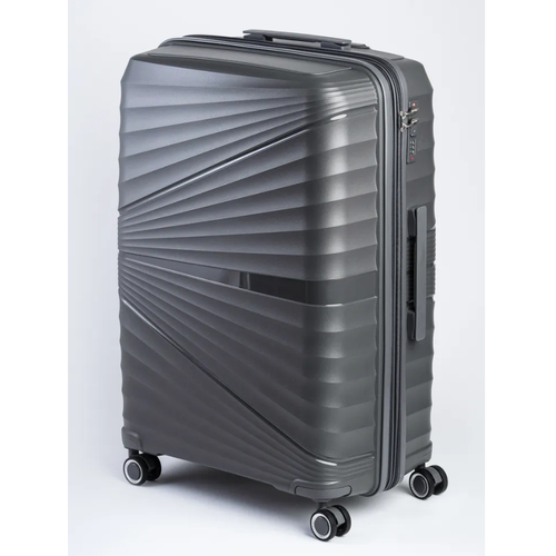 Чемодан Impreza, 77 л, размер M, серый чемодан impreza 75 л размер m серый
