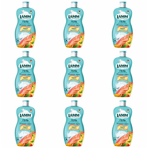 LAMM Средство для мытья посуды Манго и лемонграсс 450 мл 9 шт 1494₽