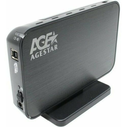 AgeStar 3UB3A8-6G (Black) Мобил рек, usb3.0 to 3,5hdd SATA алюминий