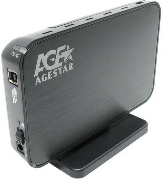 AgeStar 3UB3A8-6G (Black) Мобил рек, usb3.0 to 3,5"hdd SATA алюминий