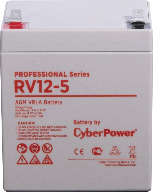 Батарея аккумуляторная для ИБП CyberPower Professional series RV 12-5, Аккумуляторная батарея PS CyberPower RV 12-5 / 12 В 5,7 Ач