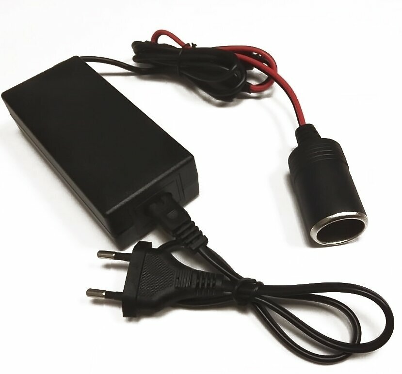 Адаптер сетевой с 220V на 12V 3A, с гнездом прикуривателя — фото 1