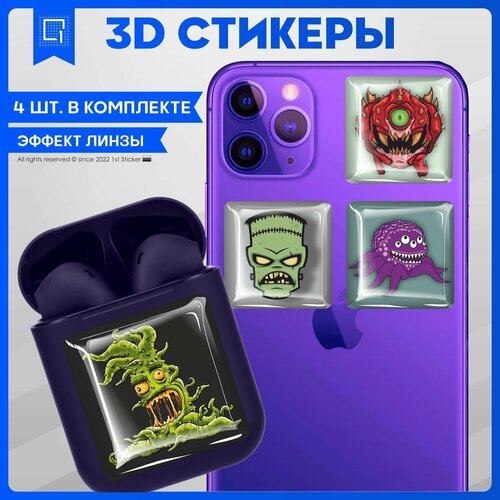 Наклейки на телефон 3D Стикеры Монстрики