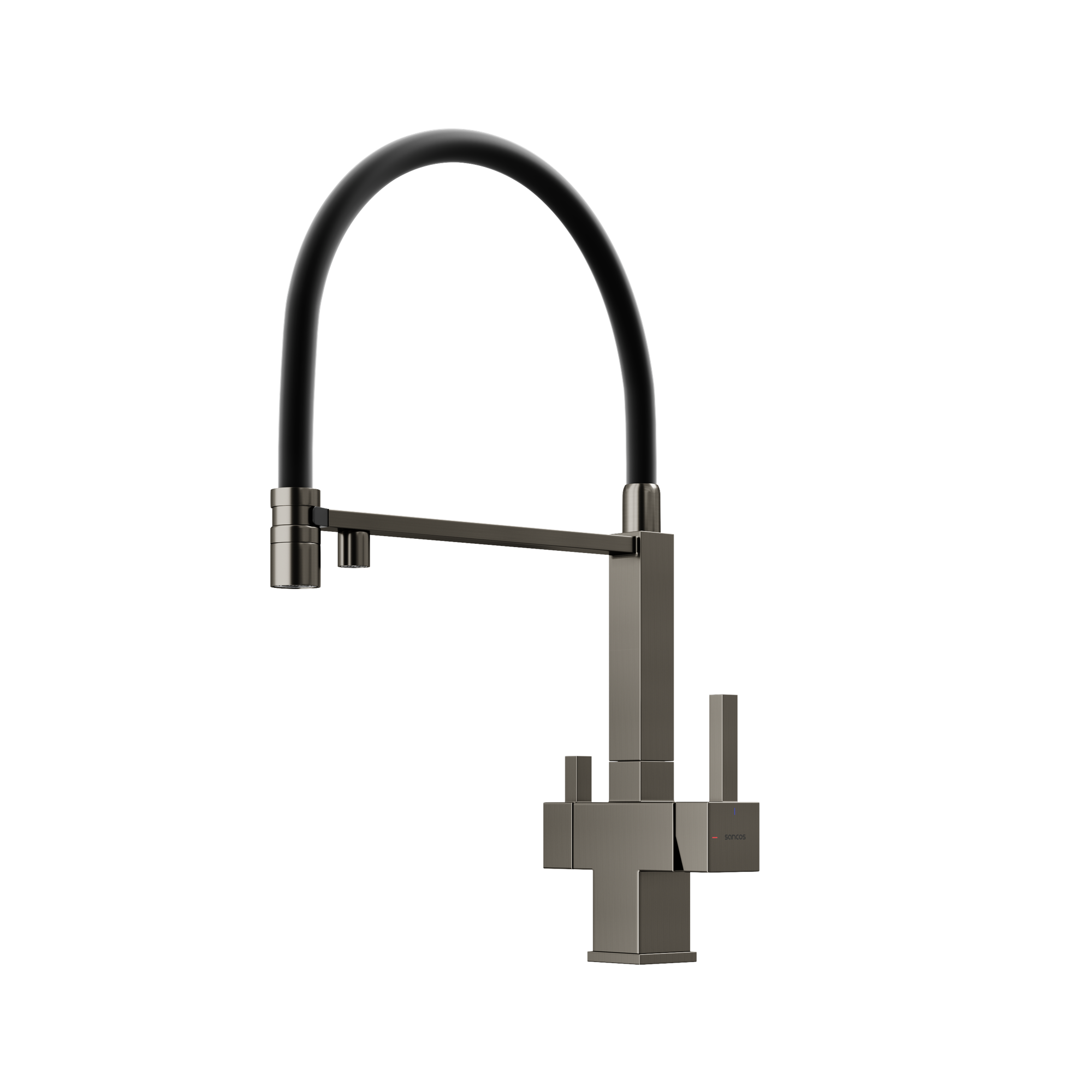 Смеситель для кухни SANCOS Moro с возможностью подключения фильтра для воды, цвет вороненая сталь, арт. SC4006GG