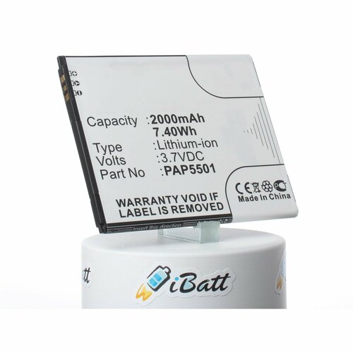 Аккумуляторная батарея iBatt iB--PAP5501-M844 2000mAh. аккумулятор для телефона prestigio multiphone 5501 pap5501