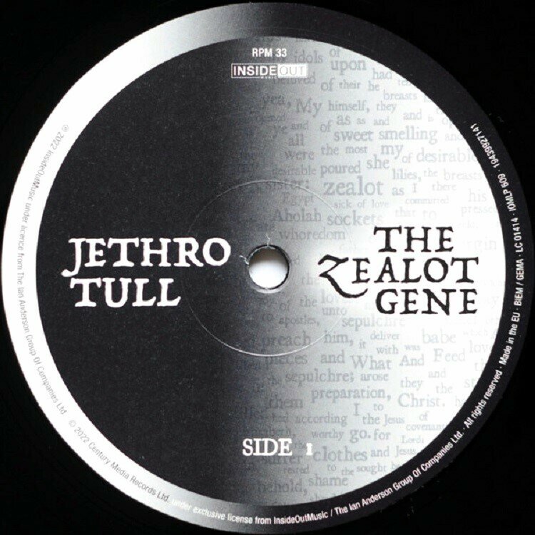 Виниловая пластинка Jethro Tull, The Zealot Gene (0194399271414) Sony - фото №15